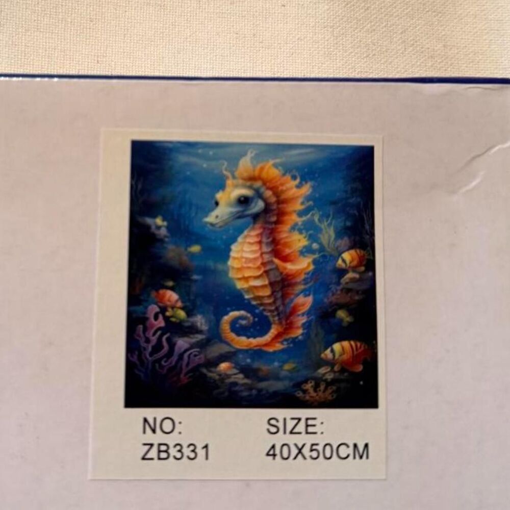 Paint By Numbrts DIY painting kit with seahorse